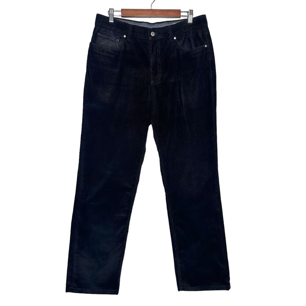 Bullock & Jones | Men | Classic Black Business Casual Corduroy Pants | Size 34